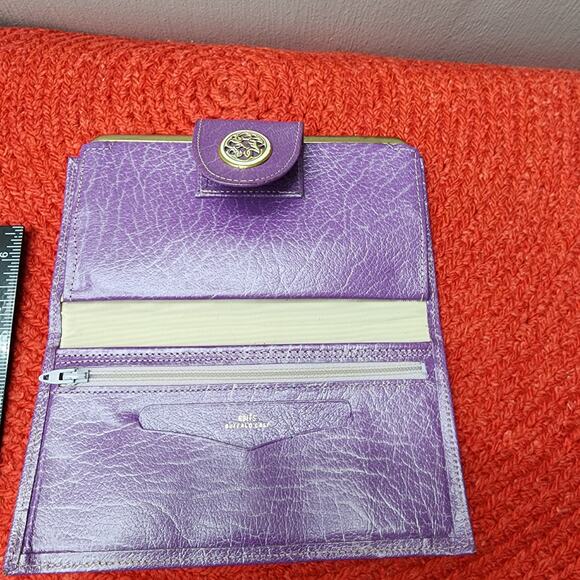 70s Vintage Rolfs Purple Leather Ladies Wallet - Picture 4 of 5